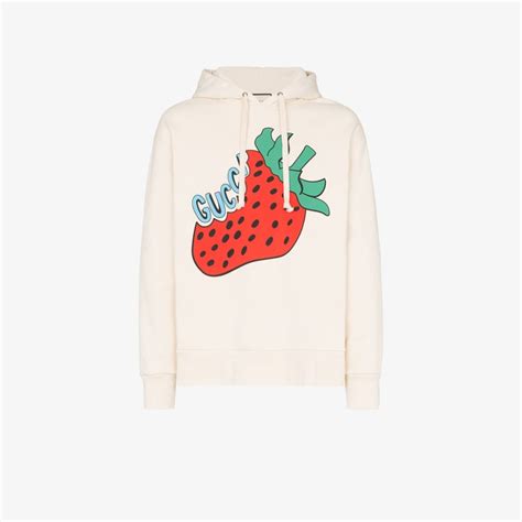 gucci strawberry print|gucci strawberry hoodie.